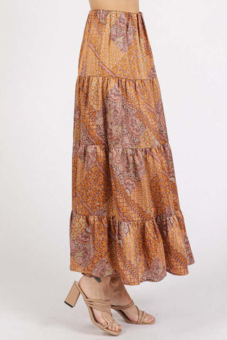 Mittoshop Paisley Patchwork Print Satin Maxi Skirt - 1985 the VAULT Boutique