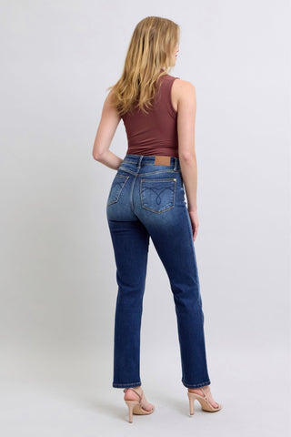 Judy Blue Full Size Washed Straight Leg Jeans with Pockets - 1985 the VAULT Boutique