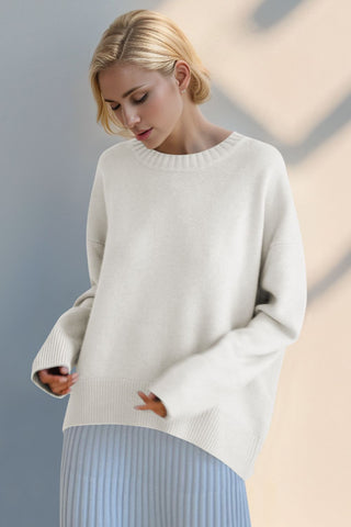 Basic Bae Round Neck Dropped Shoulder Sweater - 1985 the VAULT Boutique