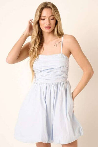 Mittoshop Ruched Detail Bubble Hem Mini Dress - 1985 the VAULT Boutique