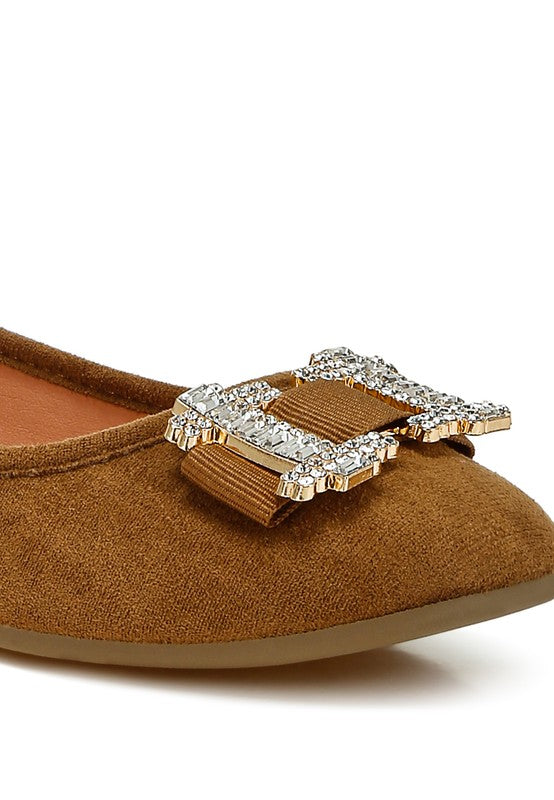 Prajik Rhinestone Buckle Detail Ballerinas - 1985 the VAULT Boutique