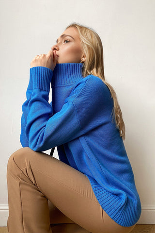 Basic Bae Turtleneck Dropped Shoulder Long Sleeve Sweater - 1985 the VAULT Boutique