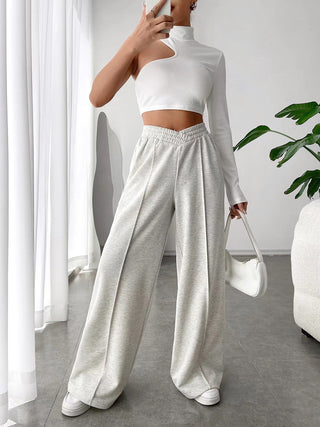 Elastic Waist Wide Leg Pants - 1985 the VAULT Boutique