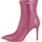 Anun Rhinestones Embellished High Ankle Boots - 1985 the VAULT Boutique