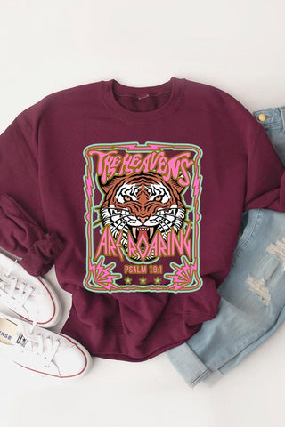 Heavens Roaring Tiger Graphic Sweatshirt - 1985 the VAULT Boutique