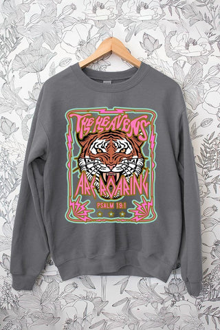 Heavens Roaring Tiger Graphic Sweatshirt - 1985 the VAULT Boutique