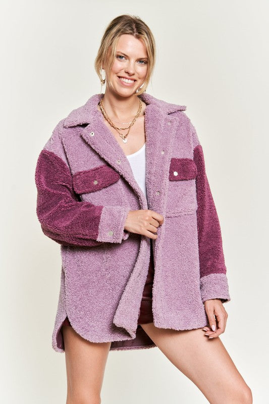 Colorblock Sherpa Jacket - 1985 the VAULT Boutique