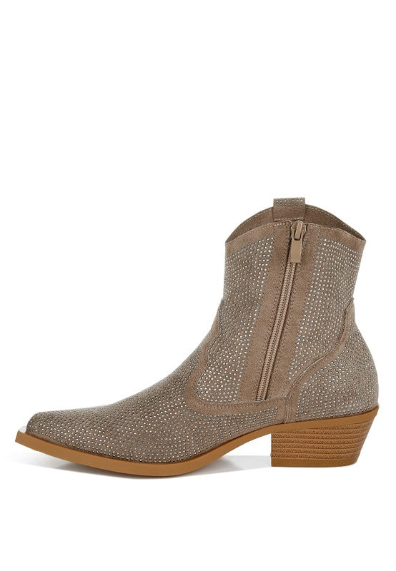 Costello Rhinestones Embellished Cowgirl Boots - 1985 the VAULT Boutique