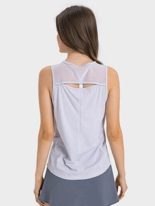 Millennia Cutout Back Round Neck Active Tank - 1985 the VAULT Boutique