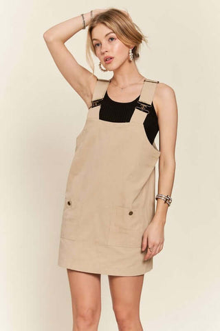 ADORA Adjustable Wide Strap Square Neck Overall Dress - 1985 the VAULT Boutique