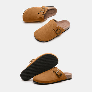 Suede Closed Toe Buckle Slide - 1985 the VAULT Boutique