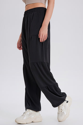 Basic Bae Drawstring Elastic Waist Ruched Joggers - 1985 the VAULT Boutique