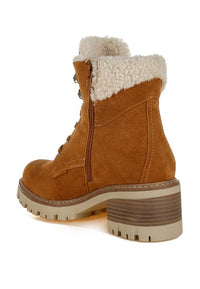 Madoka Fur Collar Chunky Ankle Boots - 1985 the VAULT Boutique