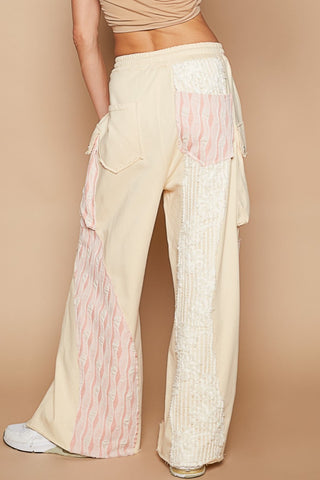 POL Crochet Contrast Drawstring Wide Leg Pants - 1985 the VAULT Boutique