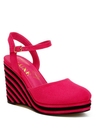 Manifest Dual Tone Wedge Sandals - 1985 the VAULT Boutique