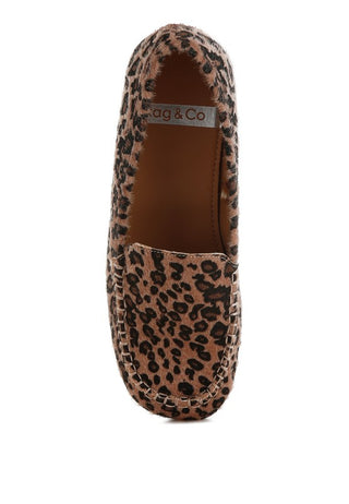 Paboa Leopard Print Flat Loafers - 1985 the VAULT Boutique