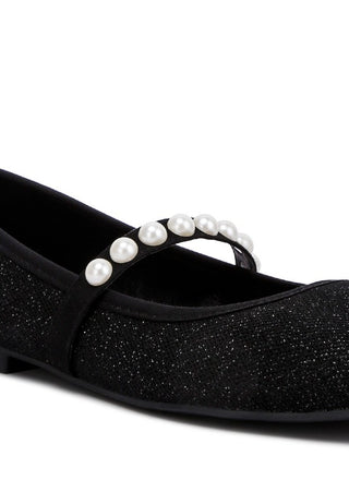 Sassie Pearl Embellished Ballerina Flats - 1985 the VAULT Boutique