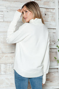 Half Zip Long Sleeve Knit Top - 1985 the VAULT Boutique