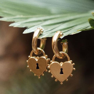 Locked Heart Earrings - 1985 the VAULT Boutique