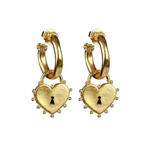 Locked Heart Earrings - 1985 the VAULT Boutique