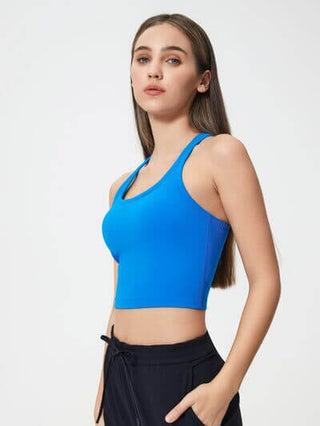 Millennia Scoop Neck Active Tank with Detachable Chest Pads - 1985 the VAULT Boutique