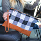Buffalo Plaid Wristlet Clutch Bag - 1985 the VAULT Boutique