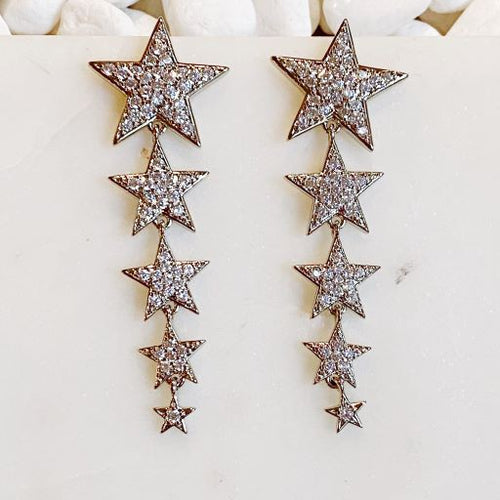 Five Star Dangle Down Earrings - 1985 the VAULT Boutique