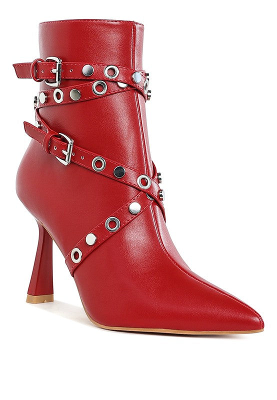 Jaunts Eyelets & Studs Harness Heel Boots - 1985 the VAULT Boutique