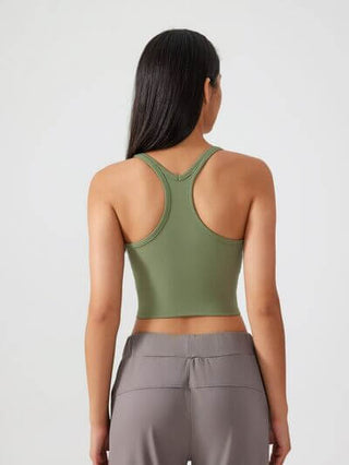 Millennia Scoop Neck Active Tank with Detachable Chest Pads - 1985 the VAULT Boutique