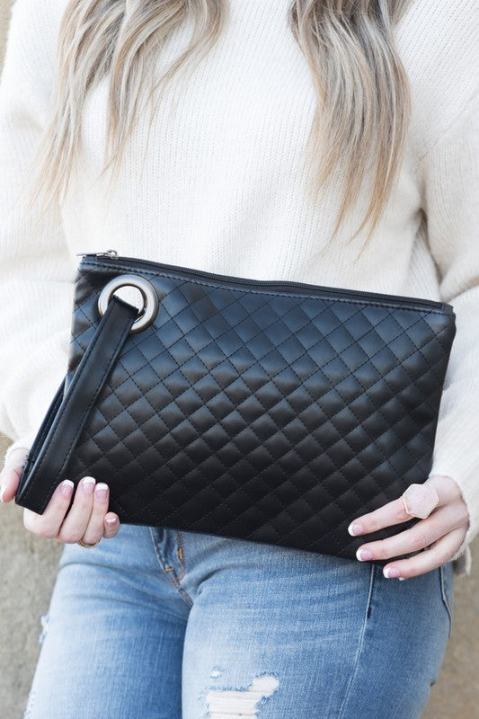 Quilted Wristlet Clutch - 1985 the VAULT Boutique