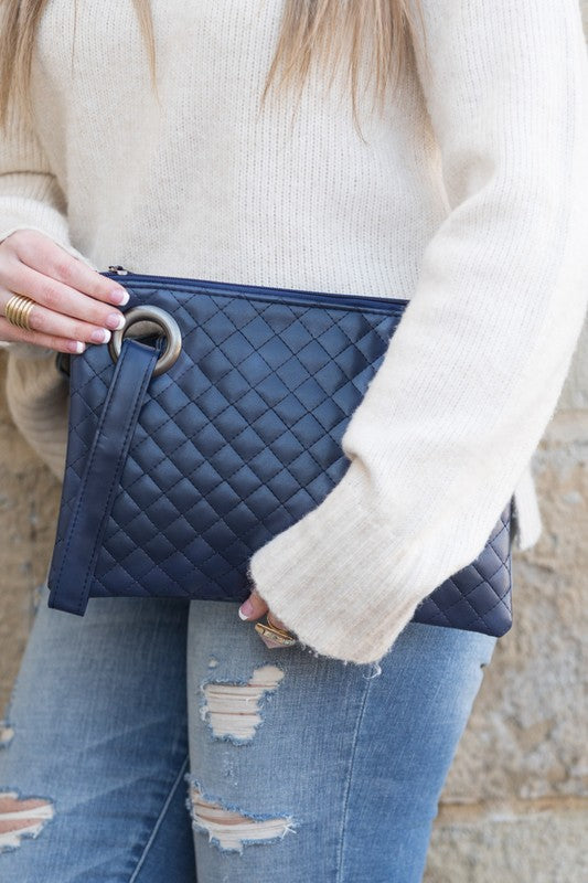 Quilted Wristlet Clutch - 1985 the VAULT Boutique