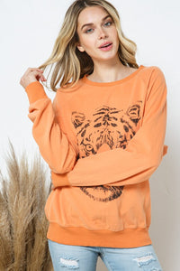 French Terry Tiger Studded Star Graphic Sweatshirt - 1985 the VAULT Boutique