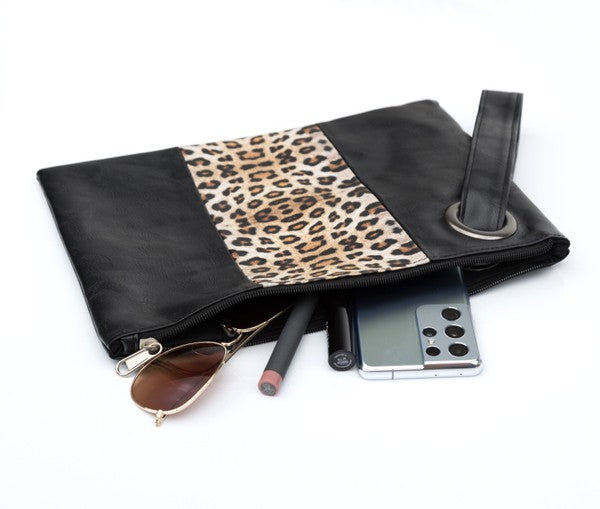 Leopard Dual Tone Clutch - 1985 the VAULT Boutique