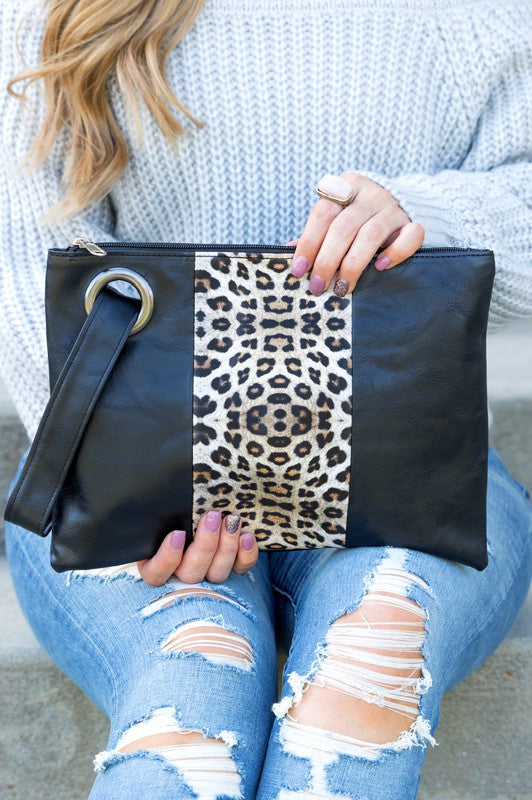 Leopard Dual Tone Clutch - 1985 the VAULT Boutique