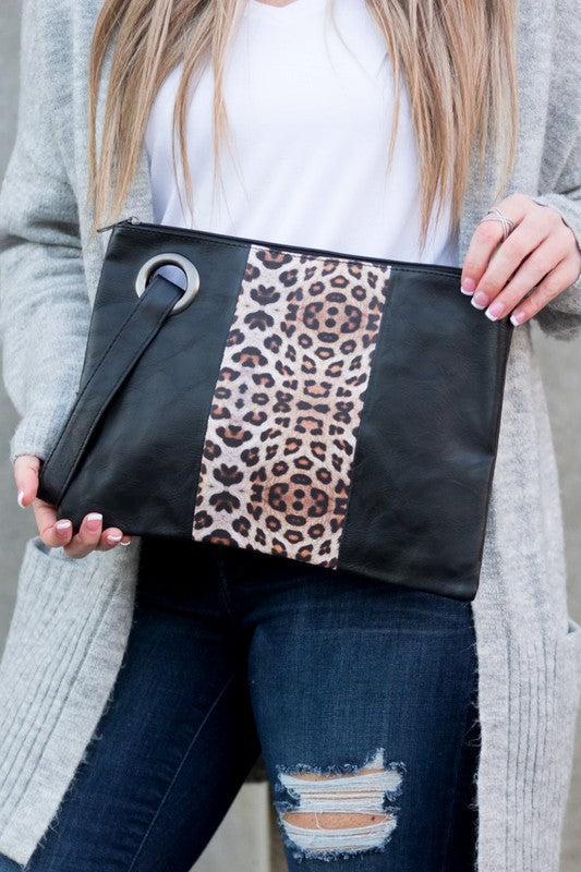 Leopard Dual Tone Clutch - 1985 the VAULT Boutique