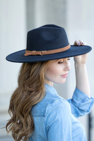 Wide Brim Panama Fedora Hat - 1985 the VAULT Boutique