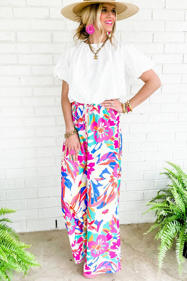 Printed Wide Leg Pants - 1985 the VAULT Boutique