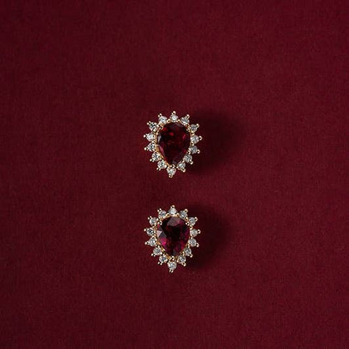 Royal Ruby Stud Earring - 1985 the VAULT Boutique