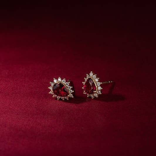 Royal Ruby Stud Earring - 1985 the VAULT Boutique