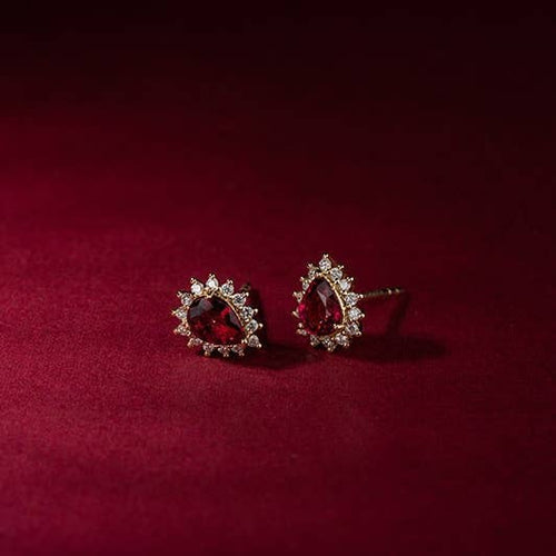 Royal Ruby Stud Earring - 1985 the VAULT Boutique