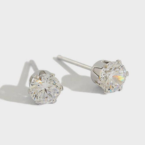 Sterling Minimalist Zircon Stud Earring - 1985 the VAULT Boutique