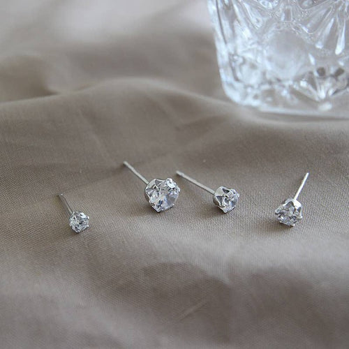 Sterling Minimalist Zircon Stud Earring - 1985 the VAULT Boutique