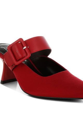 Onagra Microfiber Pointy Slip-On Mules - 1985 the VAULT Boutique