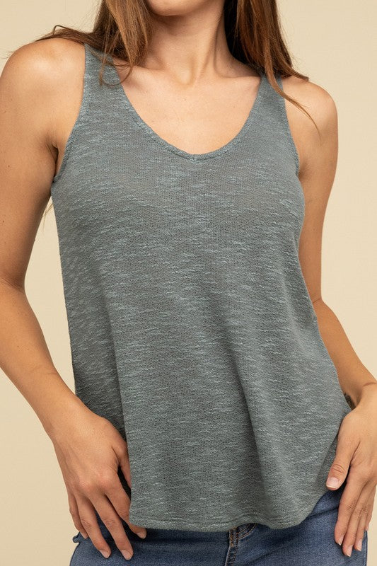 Basic V Neck Sleeveless Cami Top - 1985 the VAULT Boutique