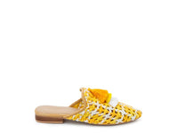 London Rag MARIANA WOVEN FLAT MULES WITH TASSELS - 1985 the VAULT Boutique