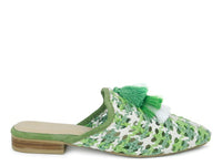 London Rag MARIANA WOVEN FLAT MULES WITH TASSELS - 1985 the VAULT Boutique