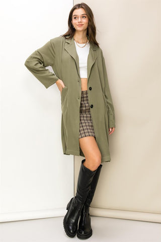 Right Round Button Front Oversized Coat - 1985 the VAULT Boutique