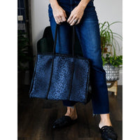 The Marissa - Black Leopard Neoprene Bag - 1985 the VAULT Boutique