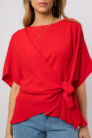 3/4 Sleeve Side Tie Top - 1985 the VAULT Boutique