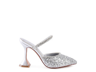 IRIS Glitter Spool Heel Sandal - 1985 the VAULT Boutique